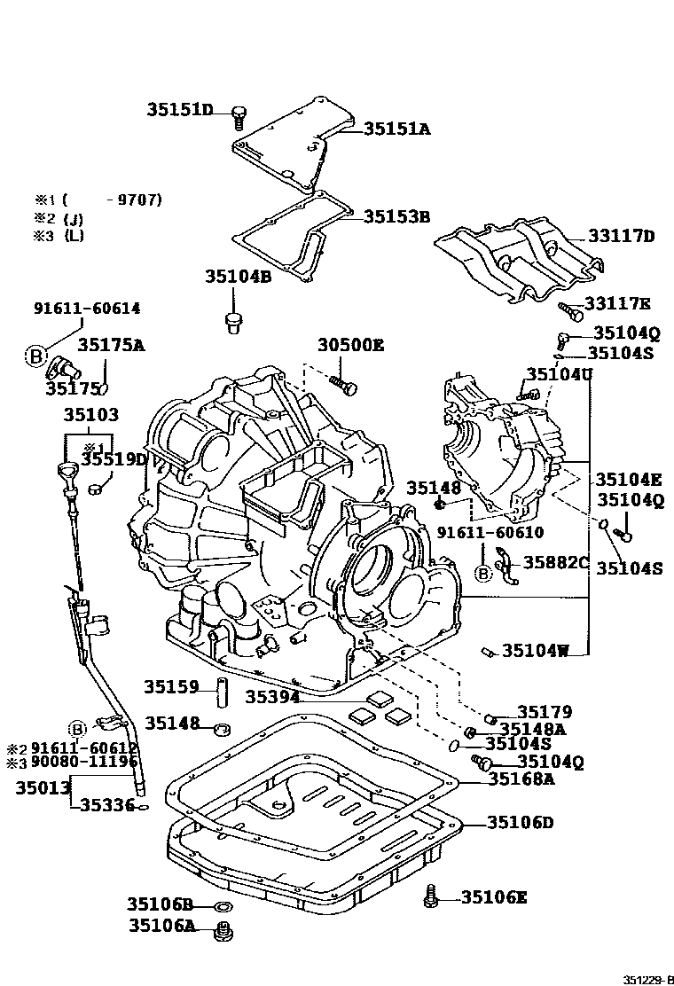 3503 — TRANSMISSION CASE & OIL PAN (ATM)
