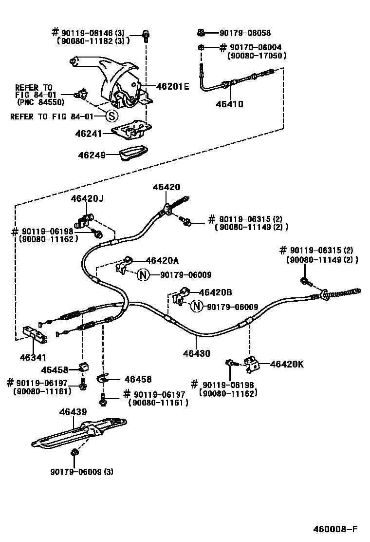 4601 — PARKING BRAKE & CABLE