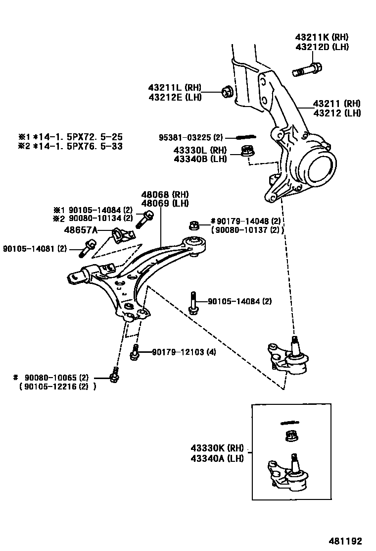 4802 — FRONT AXLE ARM & STEERING KNUCKLE