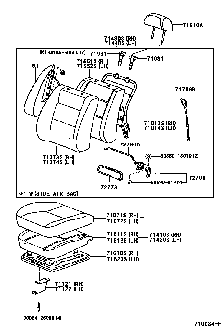 7101 — FRONT SEAT & SEAT TRACK