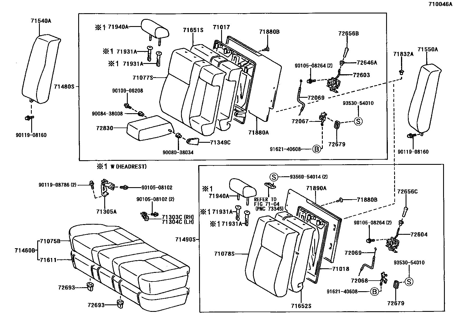 7102 — REAR SEAT & SEAT TRACK
