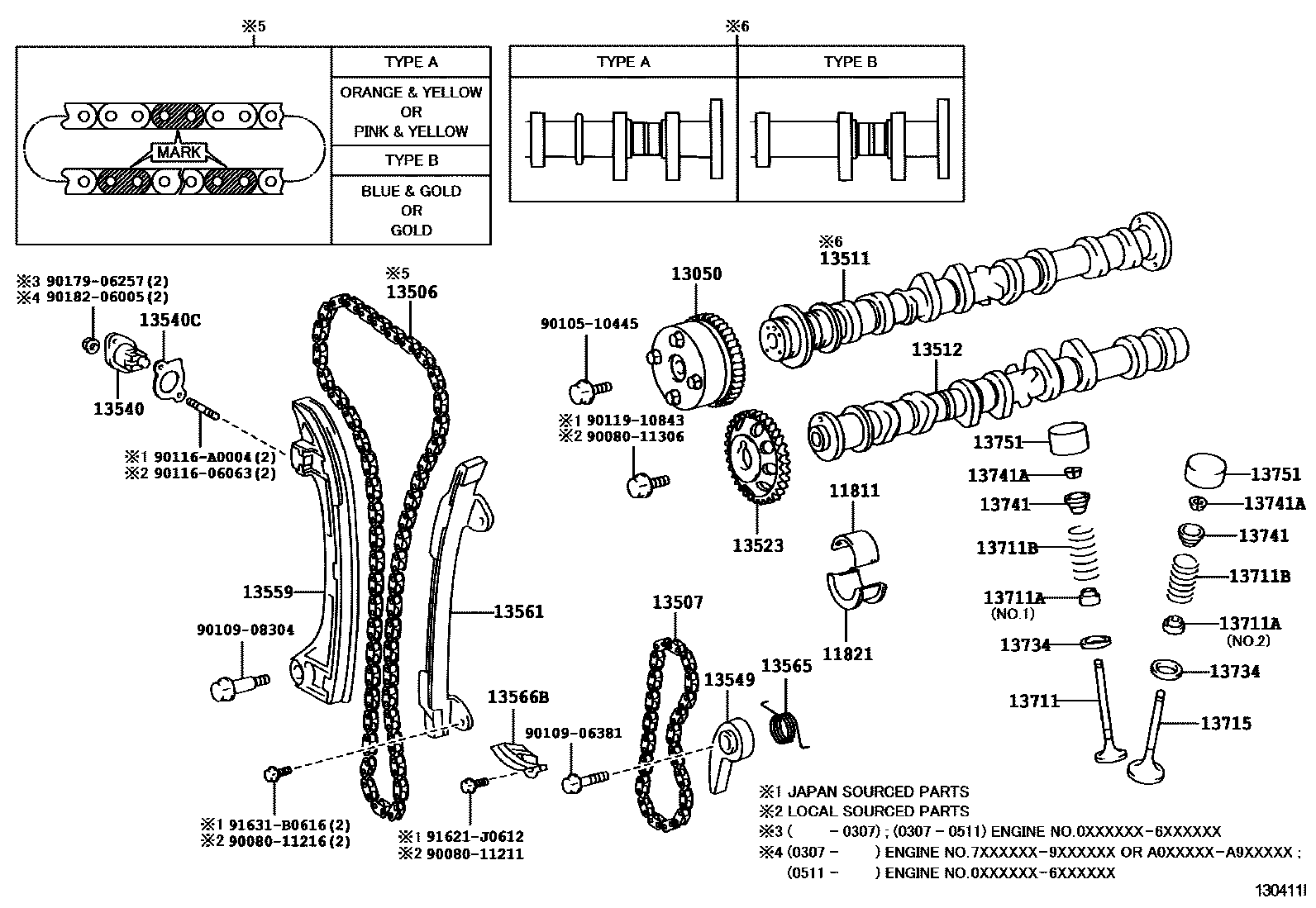1302 — CAMSHAFT & VALVE