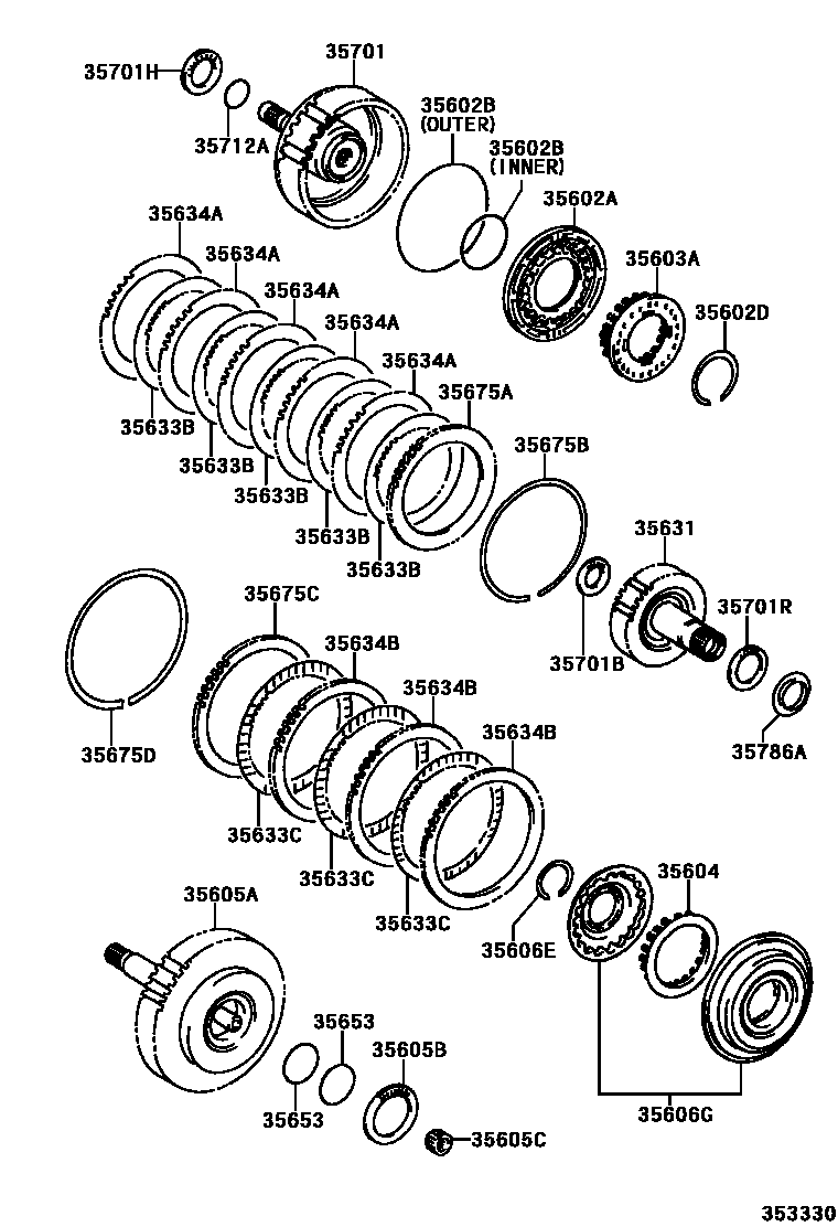 3507 — BRAKE BAND & MULTIPLE DISC CLUTCH (ATM)