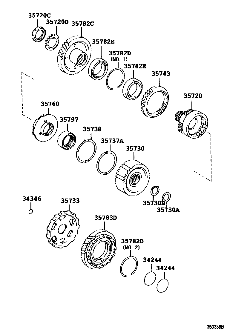 3510 — PLANETARY GEAR, REVERSE PISTON & COUNTER GEAR(ATM)