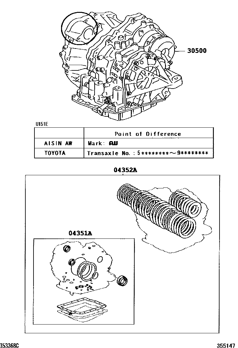 3501 — TRANSAXLE OR TRANSMISSION ASSY & GASKET KIT (ATM)