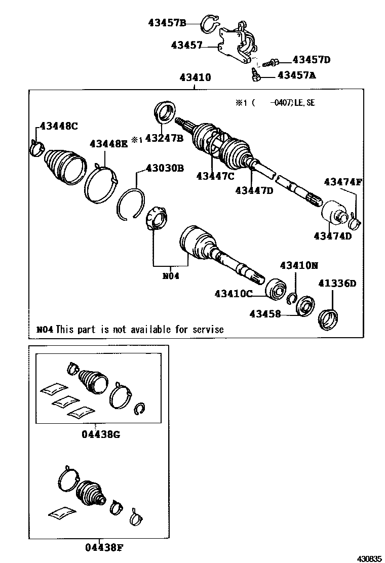 4302 — FRONT DRIVE SHAFT