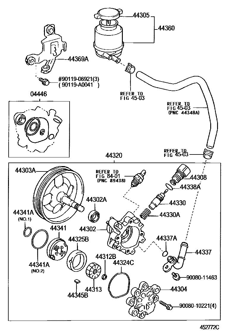 4502 — VANE PUMP & RESERVOIR (POWER STEERING)
