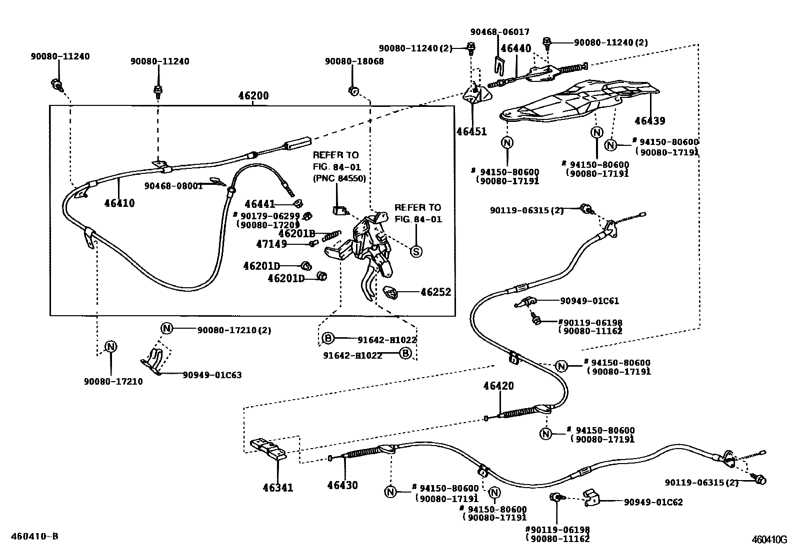 4601 — PARKING BRAKE & CABLE