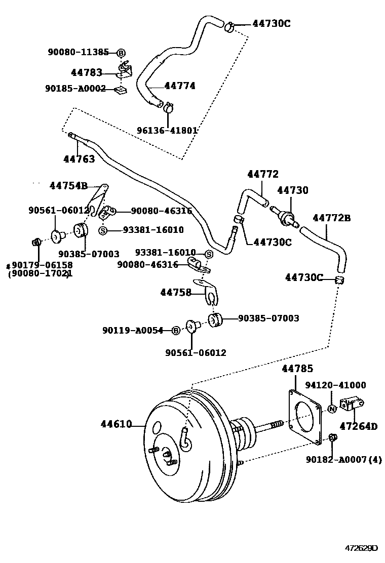 4703 — BRAKE BOOSTER & VACUUM TUBE