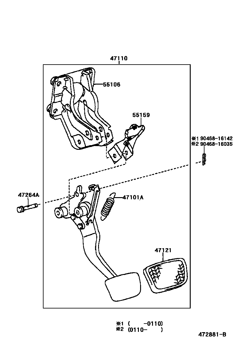 4701 — BRAKE PEDAL & BRACKET
