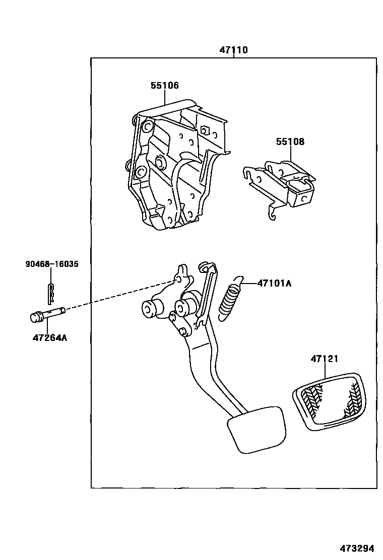 4701 — BRAKE PEDAL & BRACKET