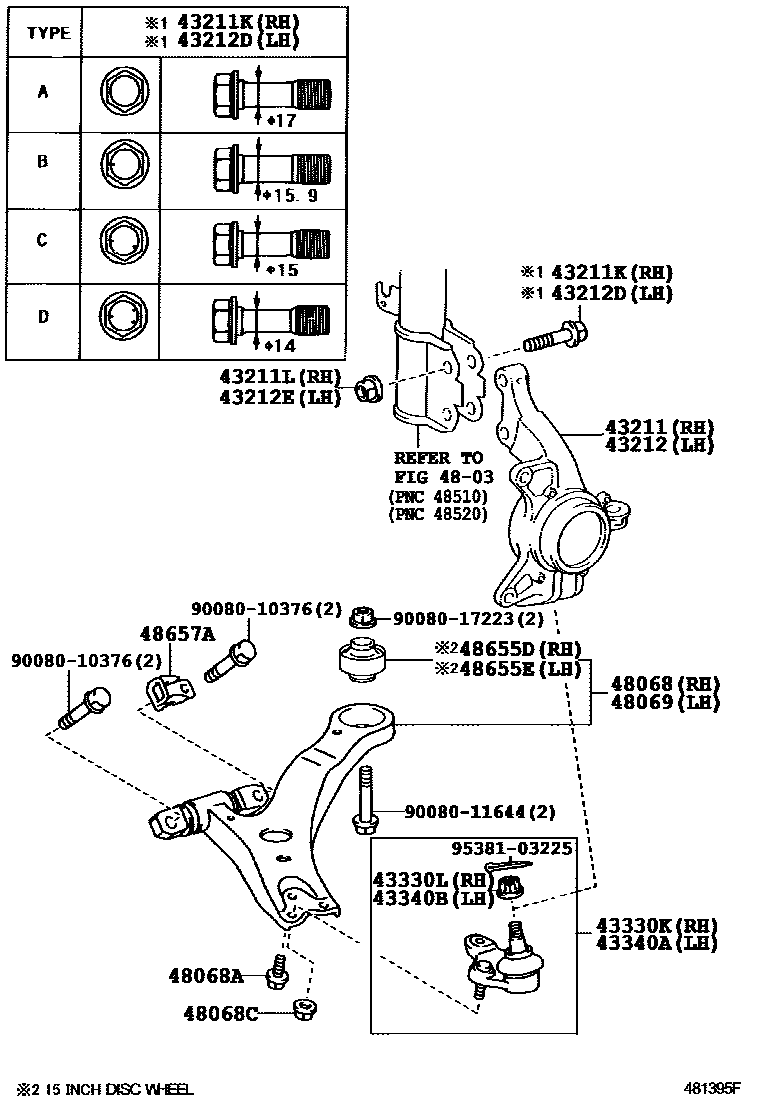4802 — FRONT AXLE ARM & STEERING KNUCKLE
