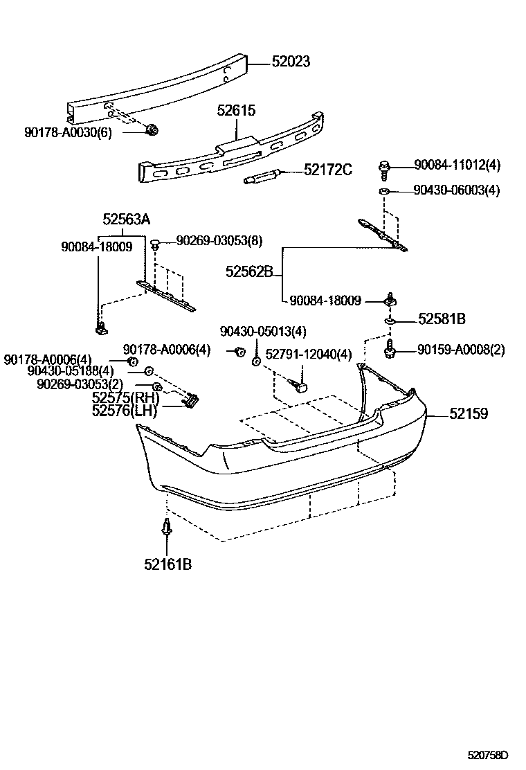 5202 — REAR BUMPER & BUMPER STAY