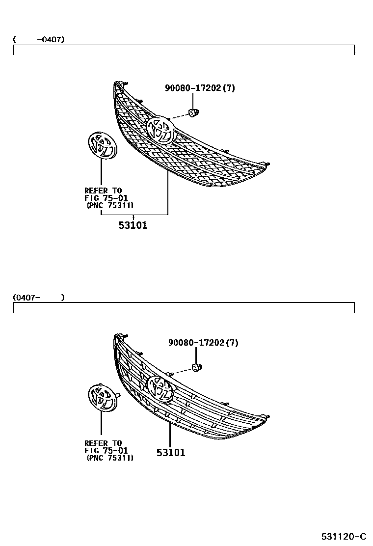5301 — RADIATOR GRILLE