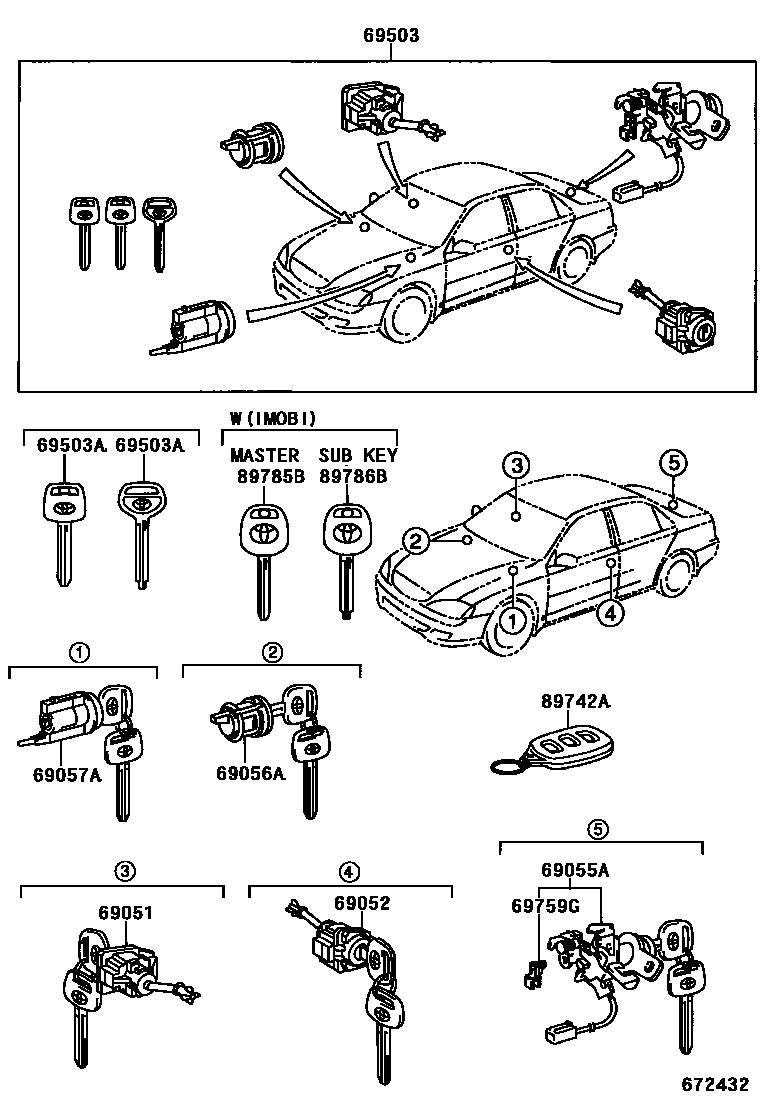 6712 — LOCK CYLINDER SET