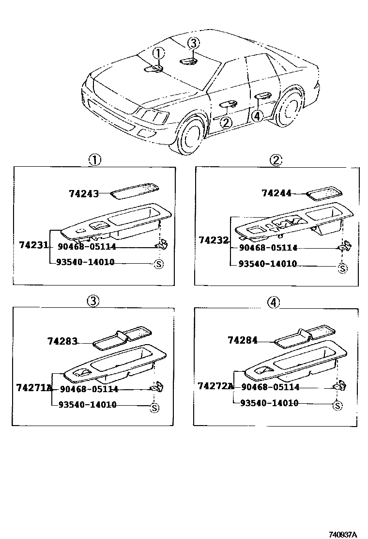 7401 — ARMREST & VISOR