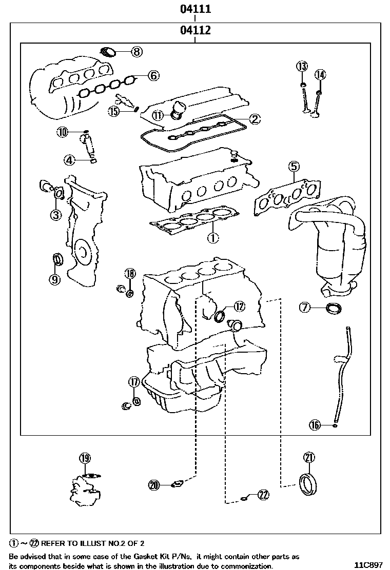 1103 — ENGINE OVERHAUL GASKET KIT