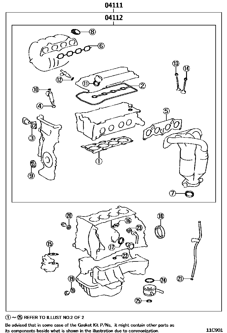 1103 — ENGINE OVERHAUL GASKET KIT