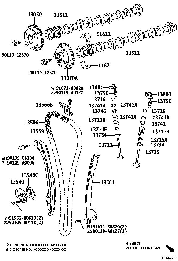1302 — CAMSHAFT & VALVE