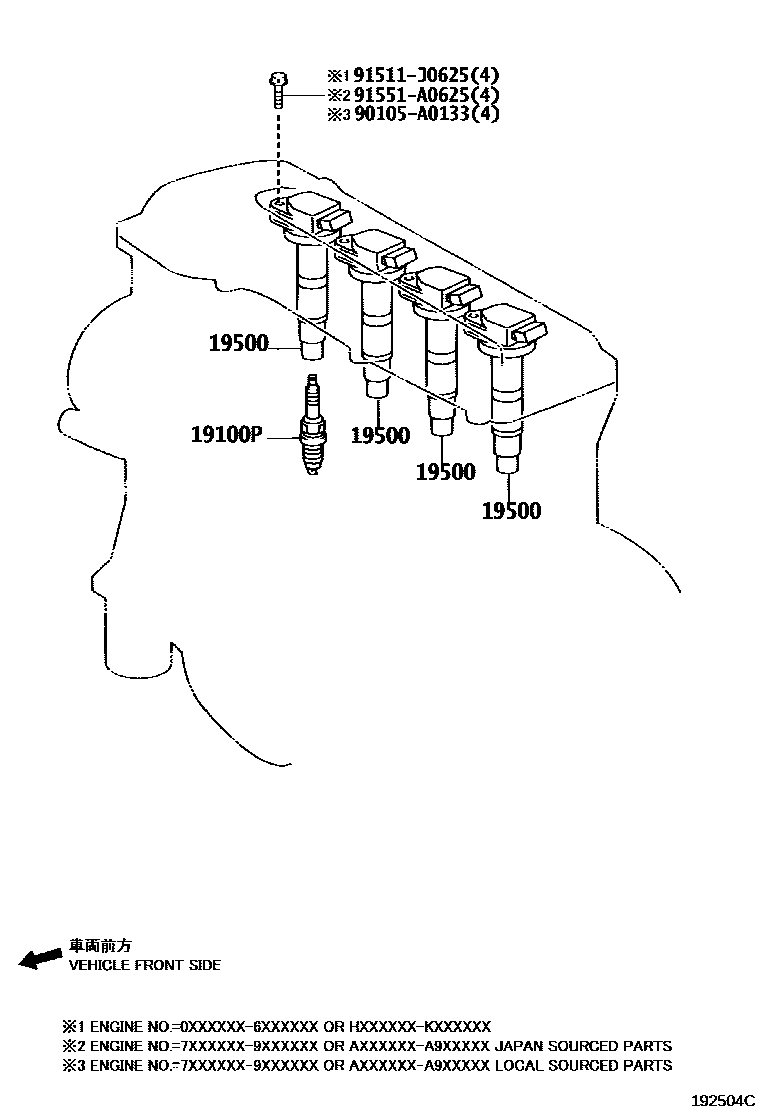 1901 — IGNITION COIL & SPARK PLUG / GLOW PLUG