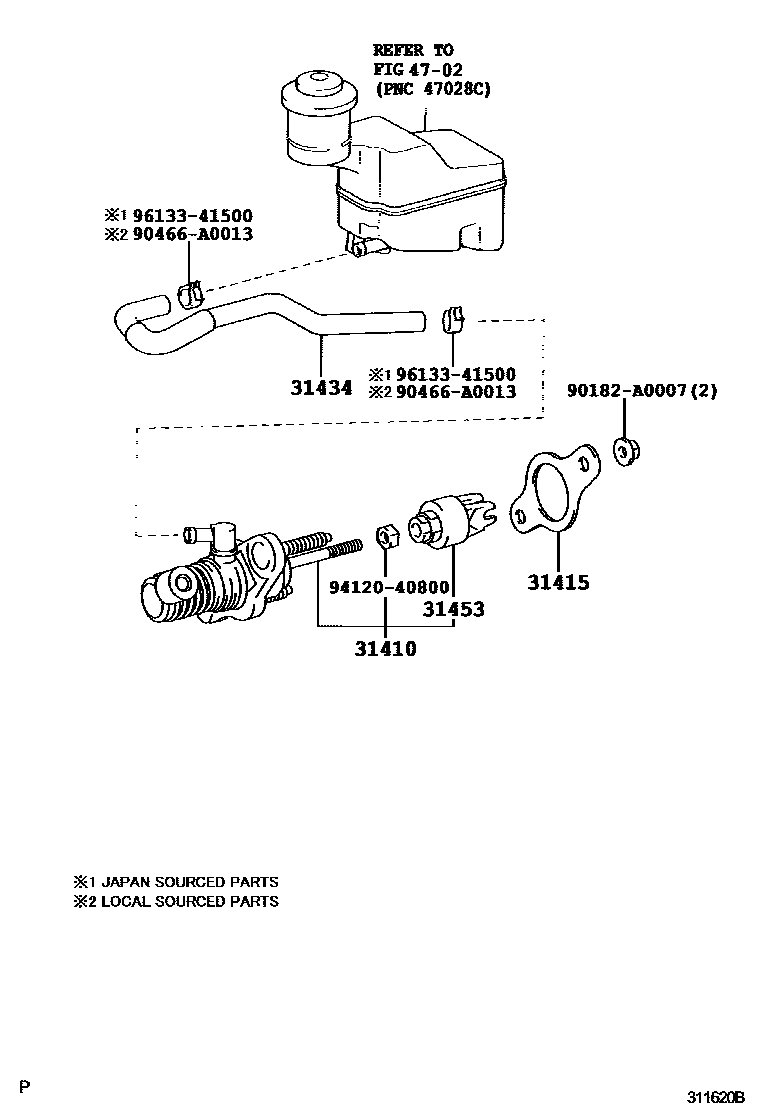 3103 — CLUTCH MASTER CYLINDER