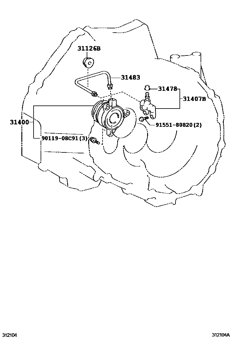 3105 — CLUTCH RELEASE CYLINDER