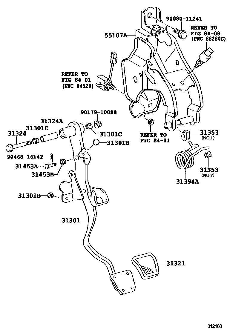 3102 — CLUTCH PEDAL & FLEXIBLE HOSE