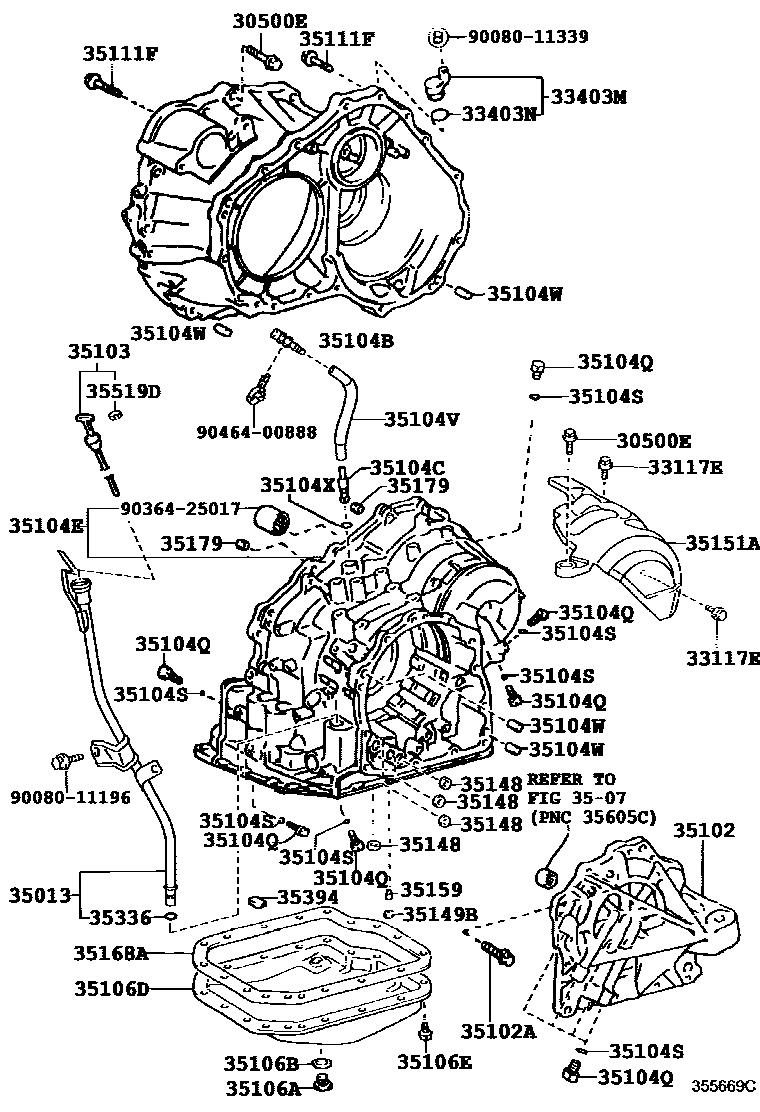 3503 — TRANSMISSION CASE & OIL PAN (ATM)