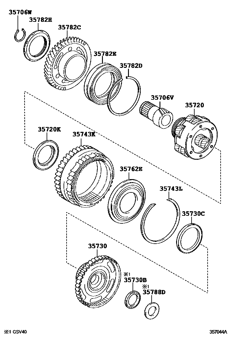 3510 — PLANETARY GEAR, REVERSE PISTON & COUNTER GEAR(ATM)