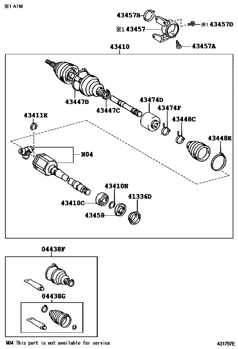 4302 — FRONT DRIVE SHAFT