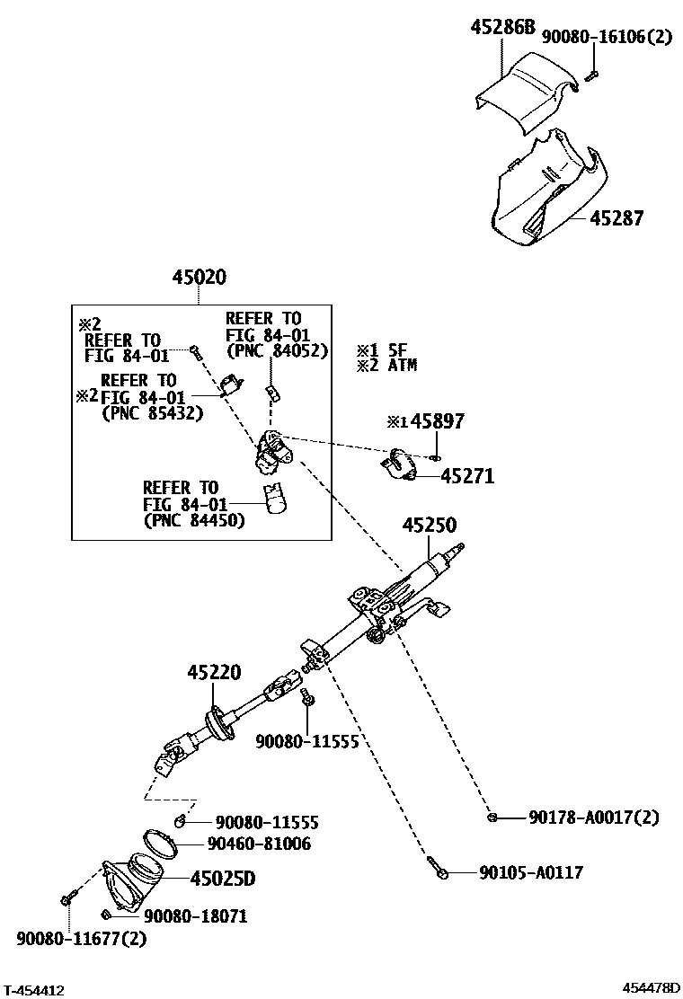 4501 — STEERING COLUMN & SHAFT