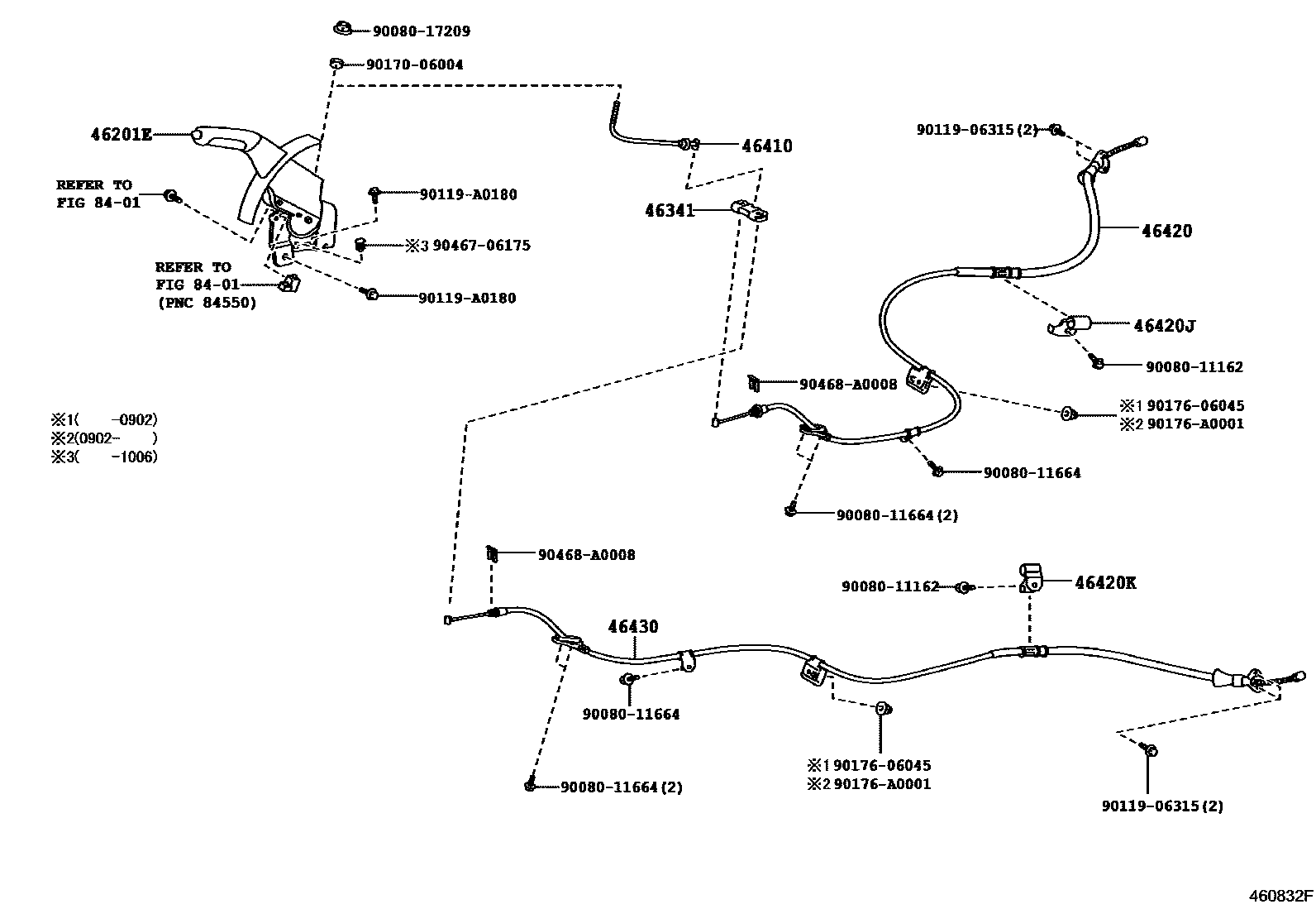 4601 — PARKING BRAKE & CABLE