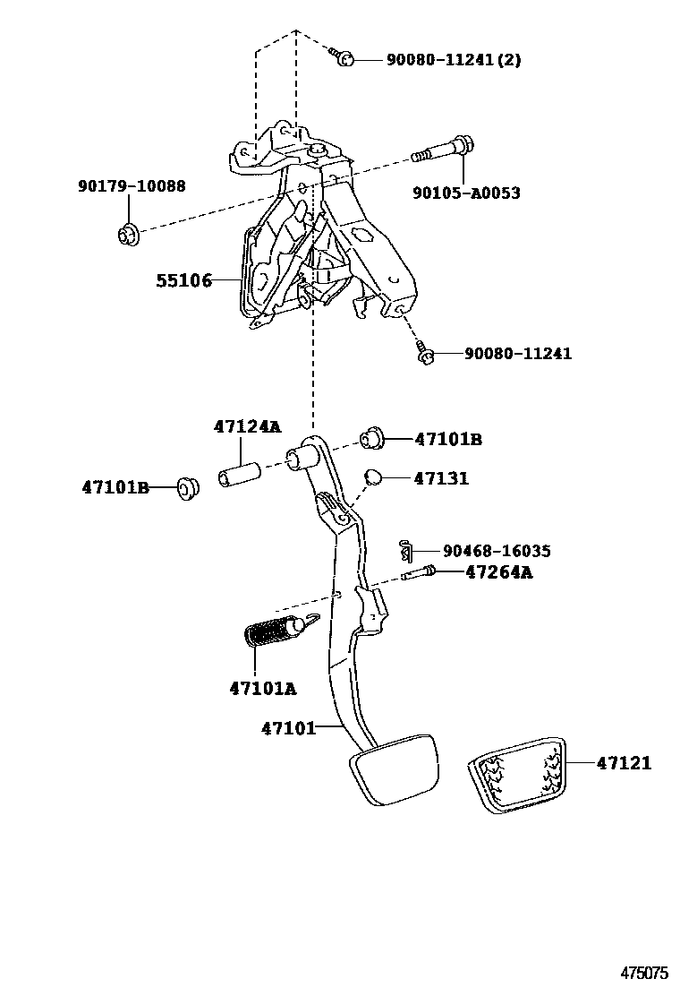 4701 — BRAKE PEDAL & BRACKET