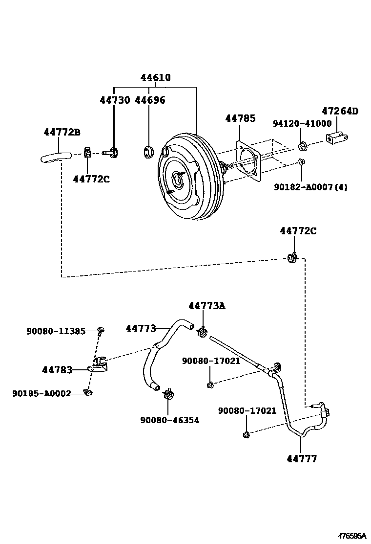 4703 — BRAKE BOOSTER & VACUUM TUBE