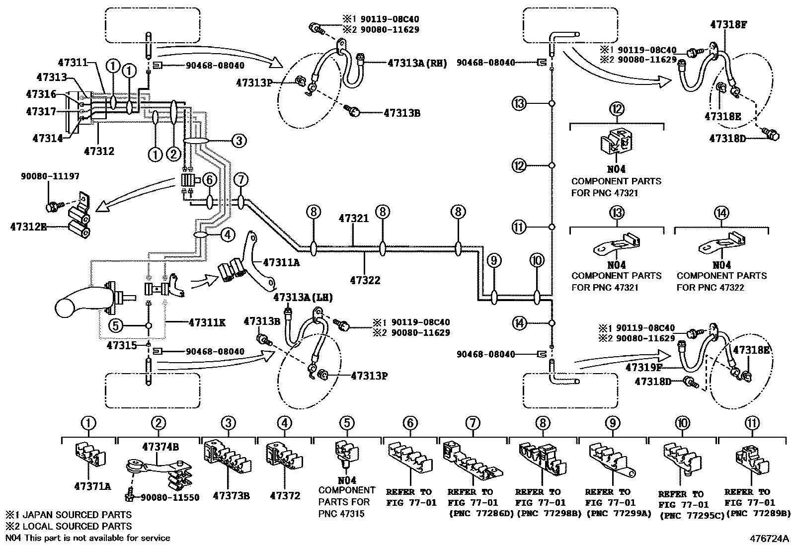 4708 — BRAKE TUBE & CLAMP