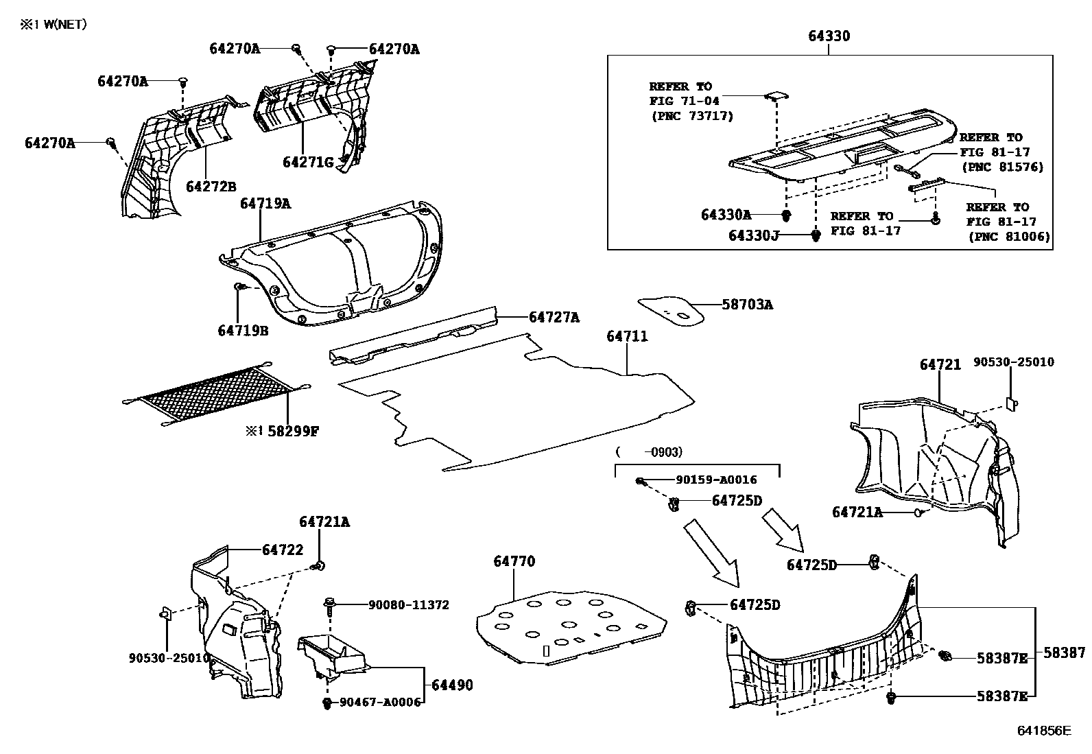 6403 — PACKAGE TRAY PANEL & LUGGAGE COMPARTMENT MAT