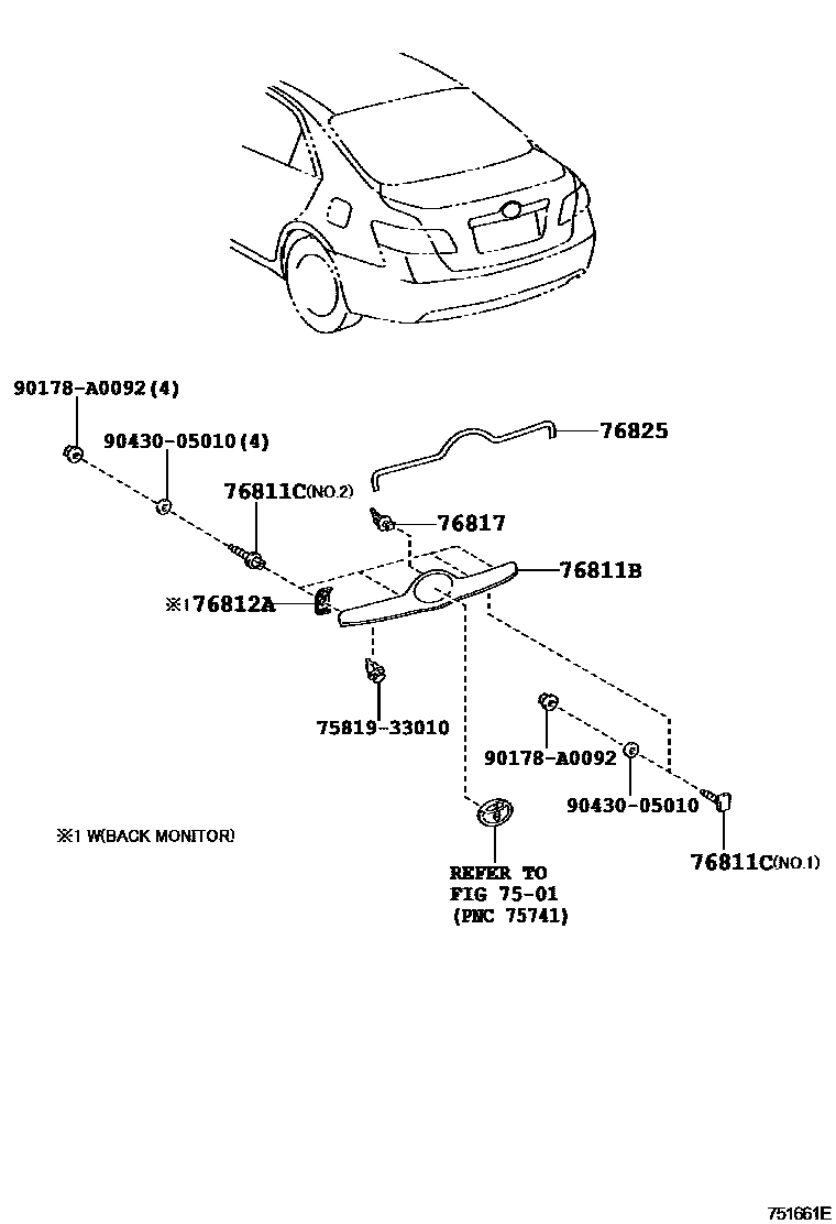 7504 — REAR MOULDING
