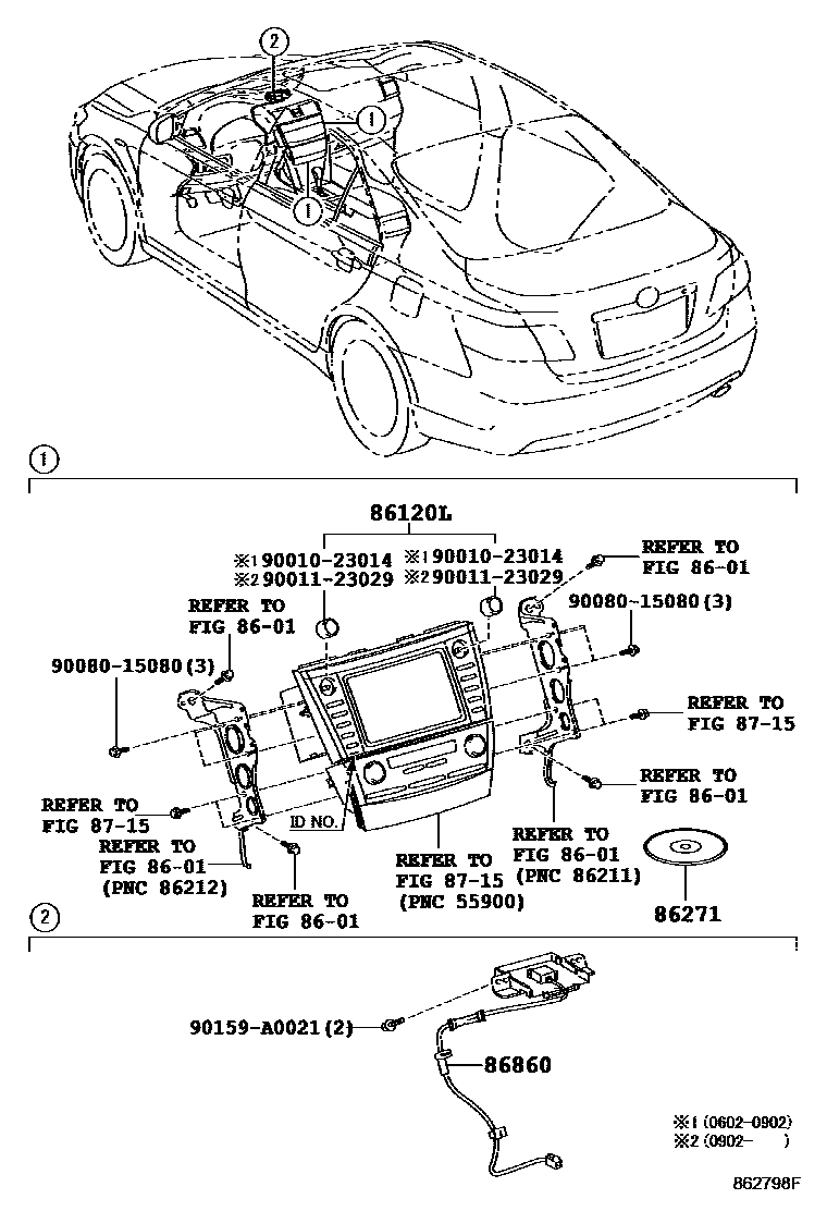 8603 — NAVIGATION & FRONT MONITOR DISPLAY