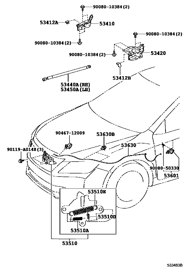 5303 — HOOD LOCK & HINGE