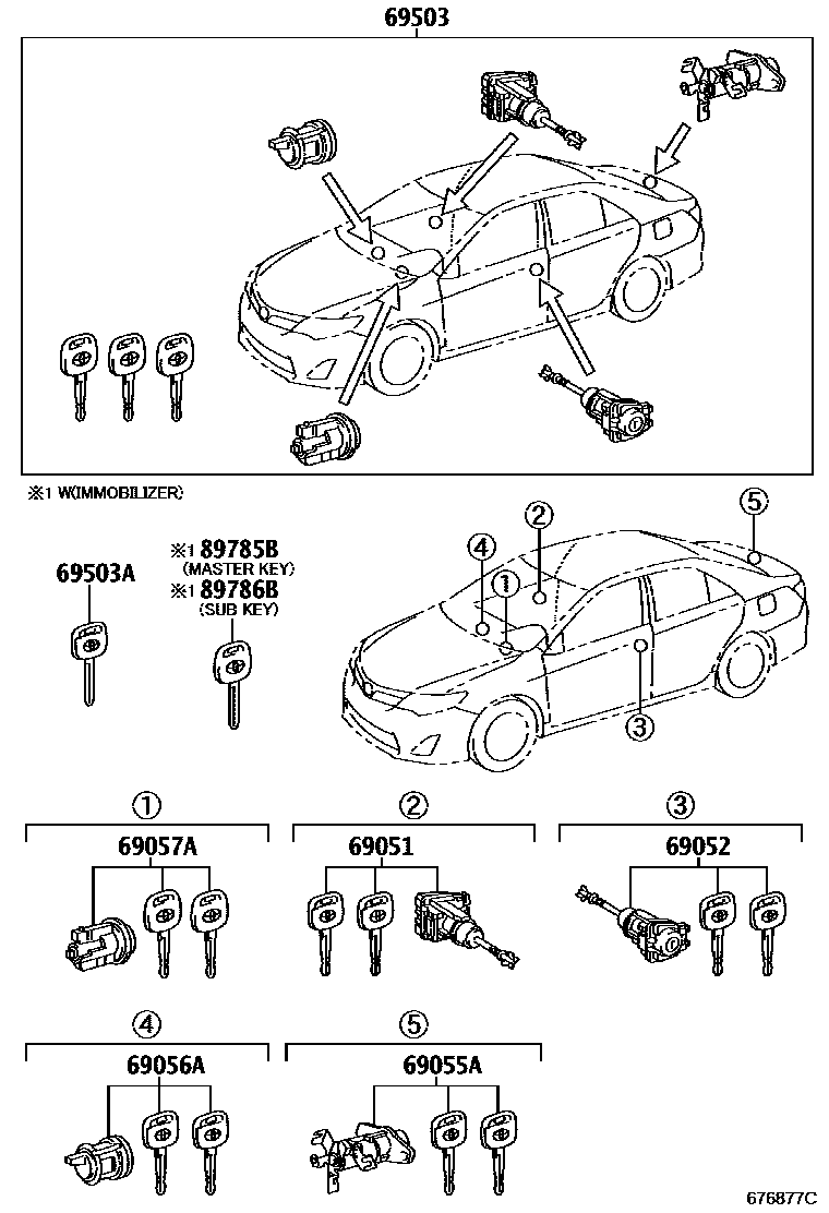 6712 — LOCK CYLINDER SET