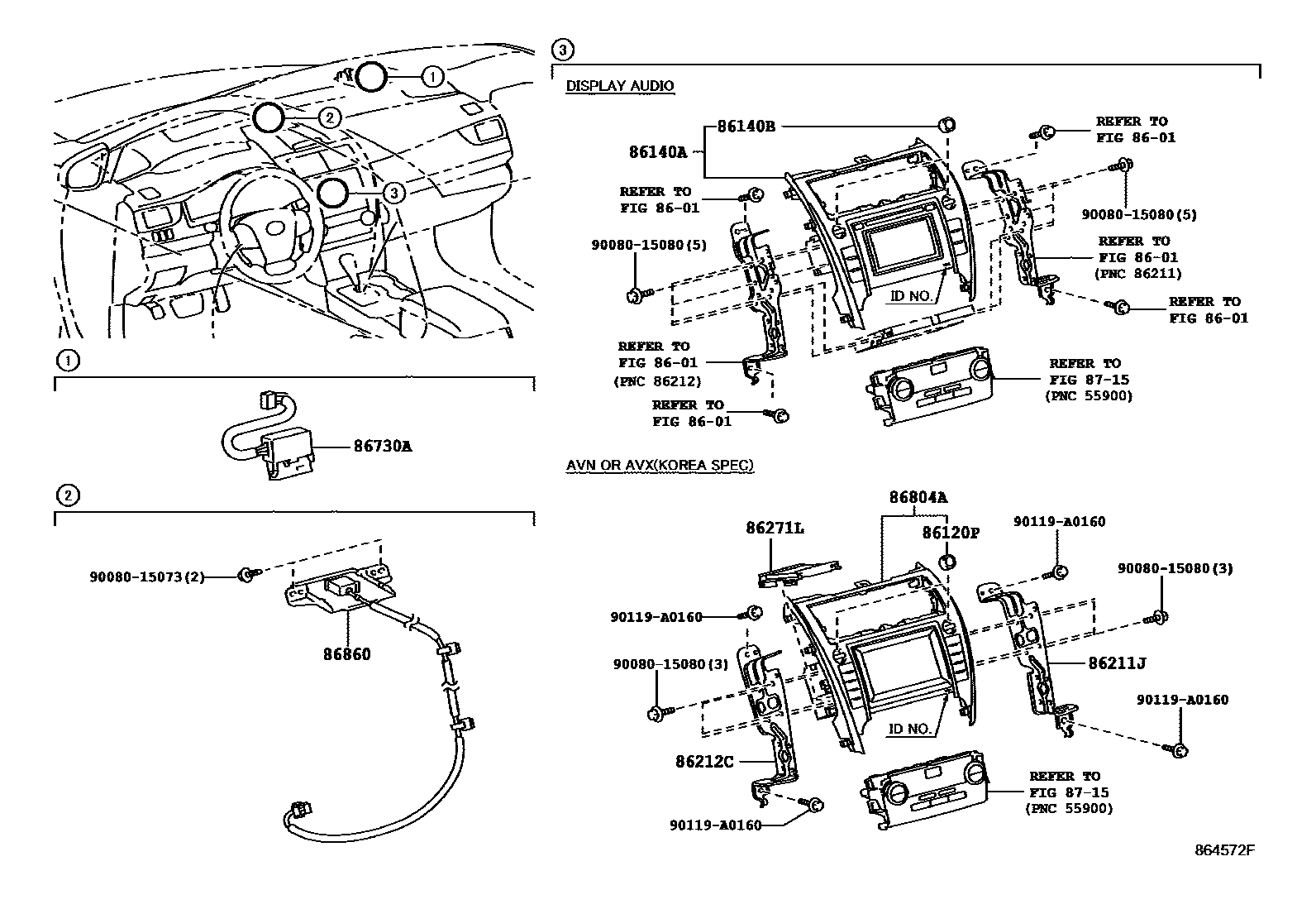 8603 — NAVIGATION & FRONT MONITOR DISPLAY