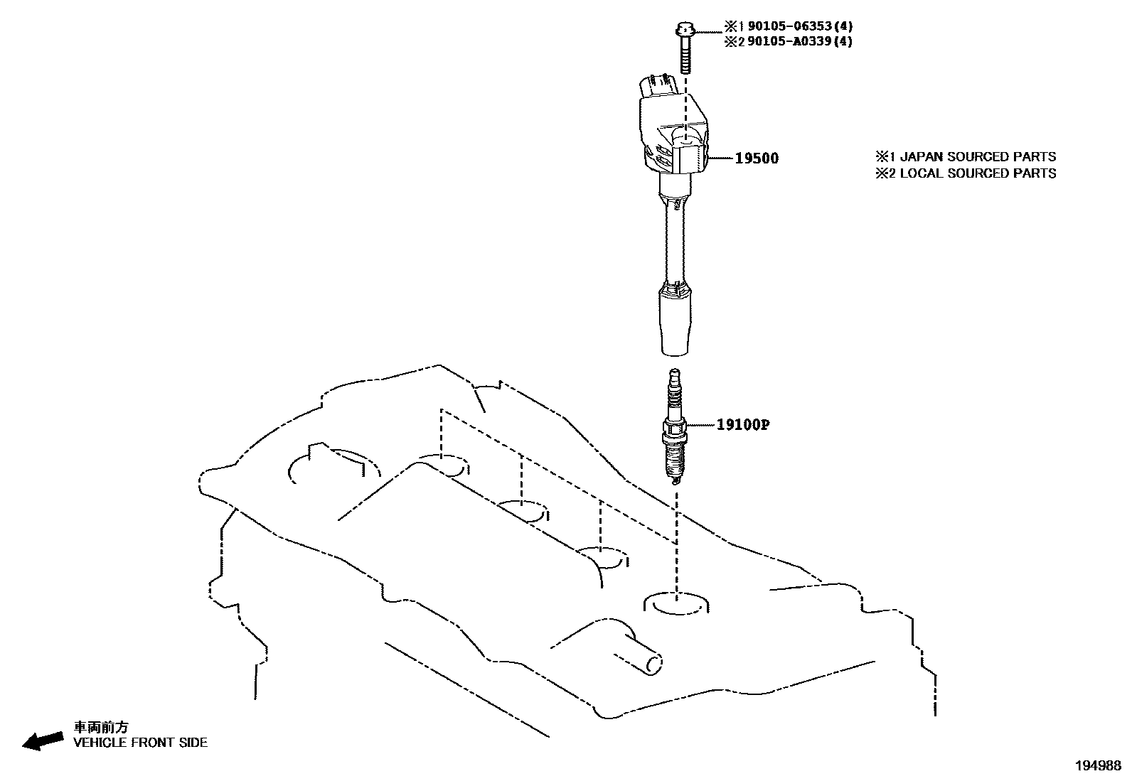 1901 — IGNITION COIL & SPARK PLUG / GLOW PLUG
