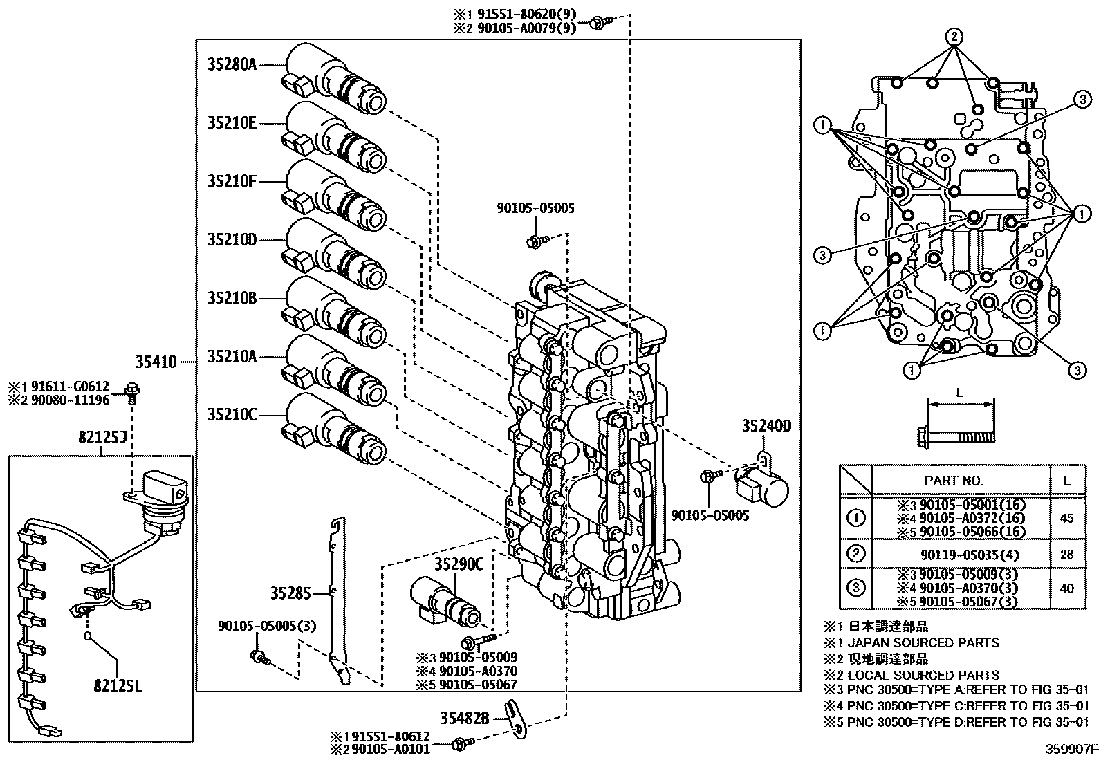 3512 — VALVE BODY & OIL STRAINER (ATM)