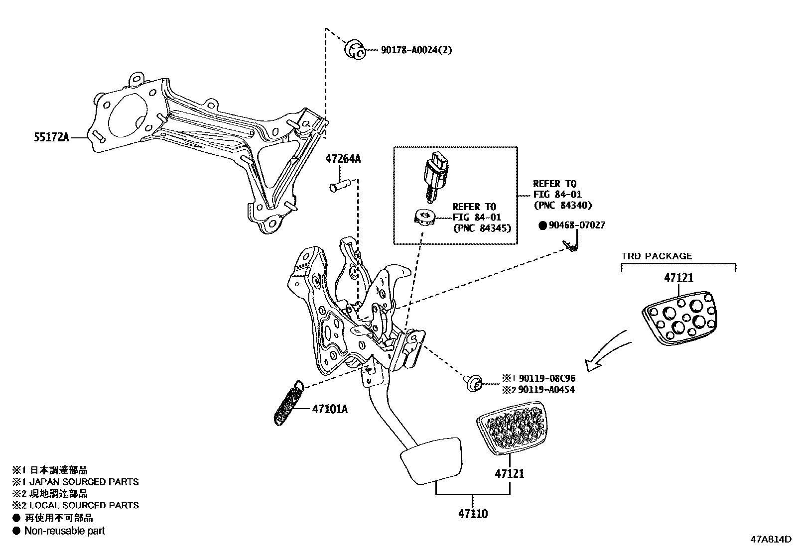 4701 — BRAKE PEDAL & BRACKET