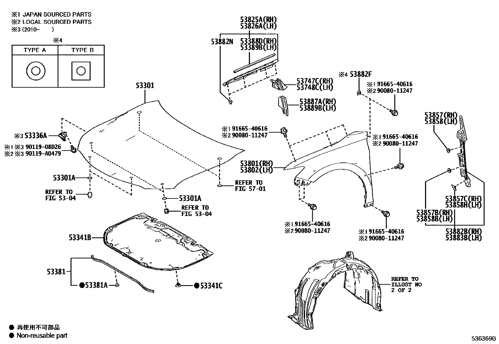 5302 — HOOD & FRONT FENDER