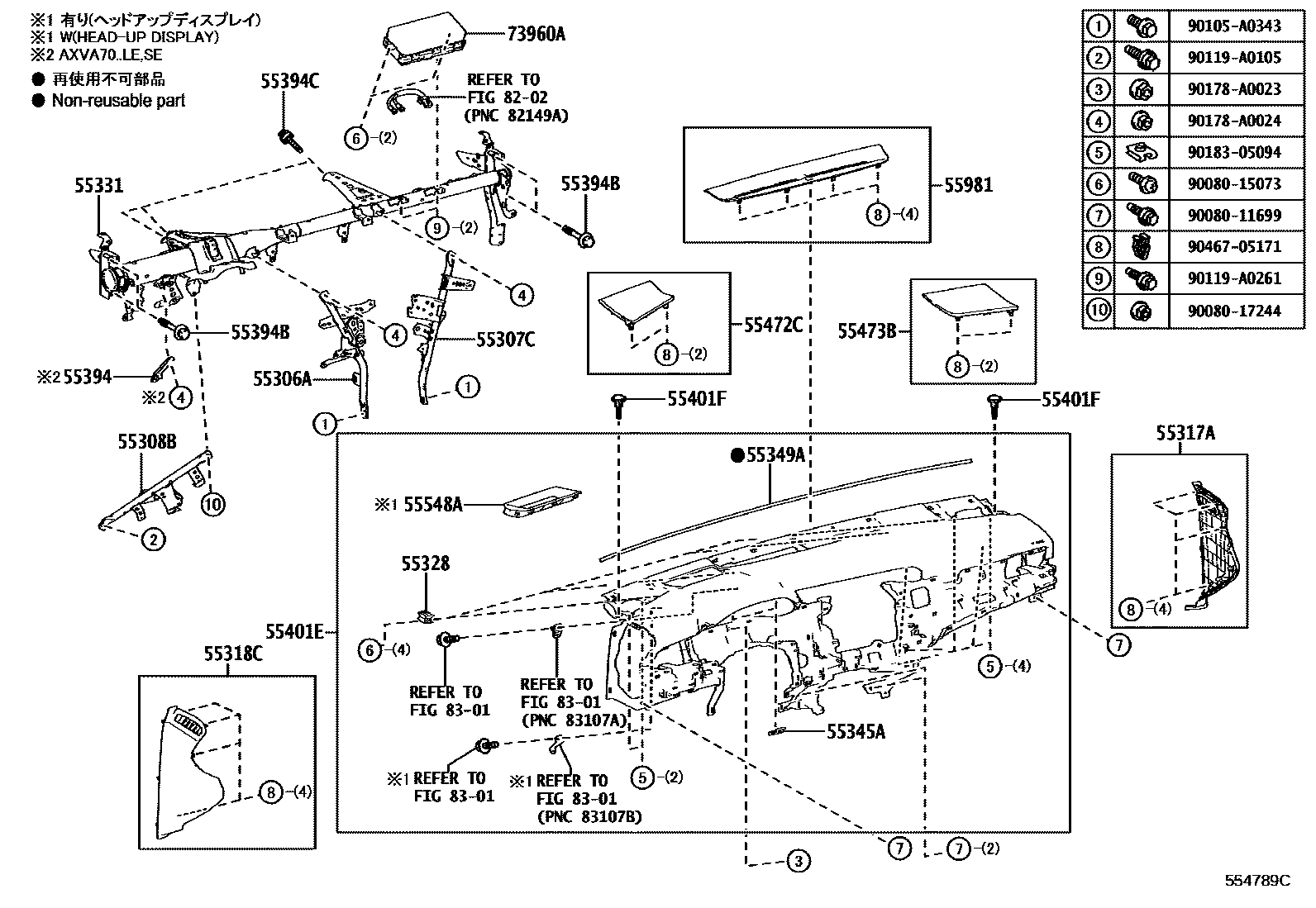 5501 — INSTRUMENT PANEL & GLOVE COMPARTMENT