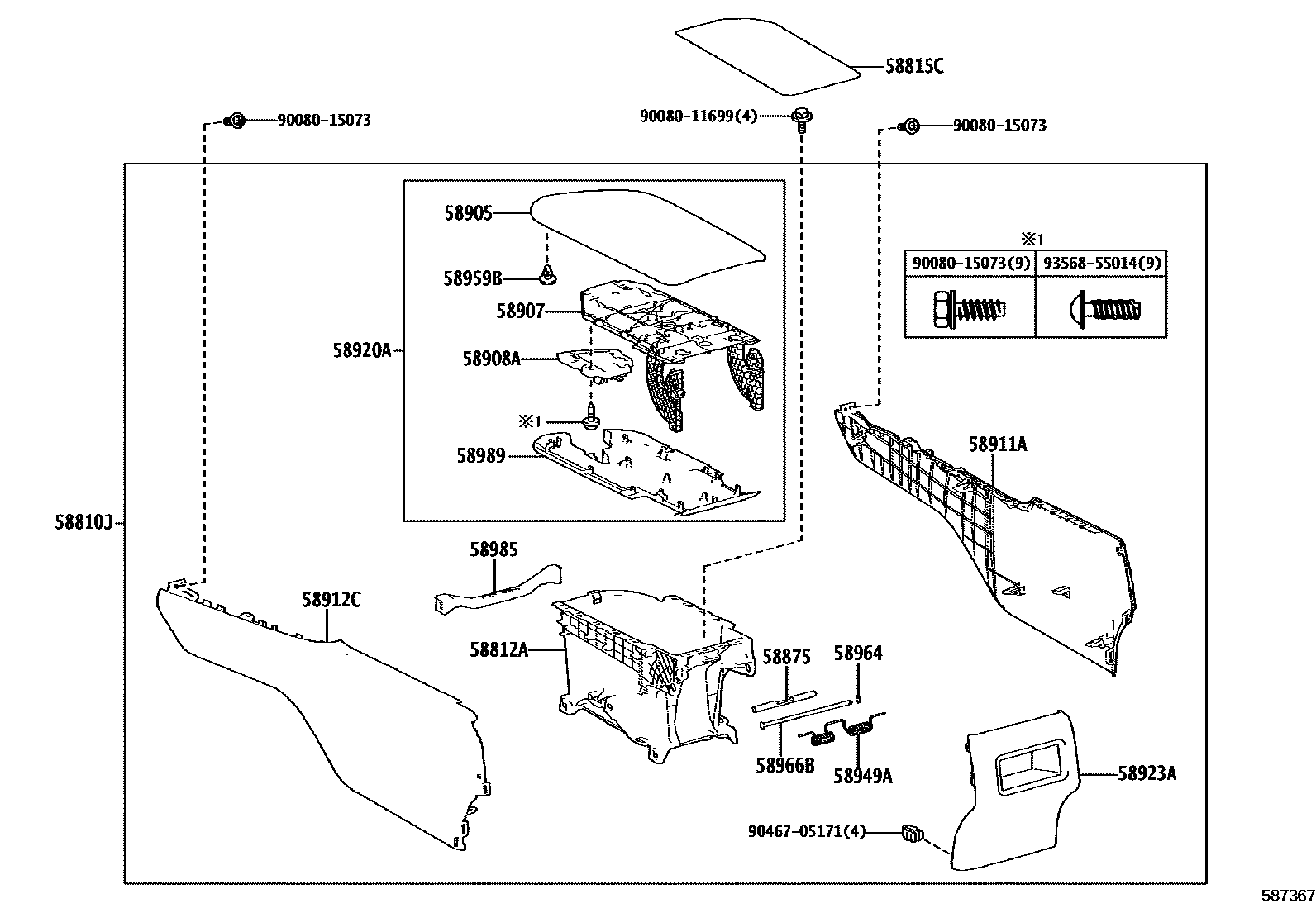 5806 — CONSOLE BOX & BRACKET