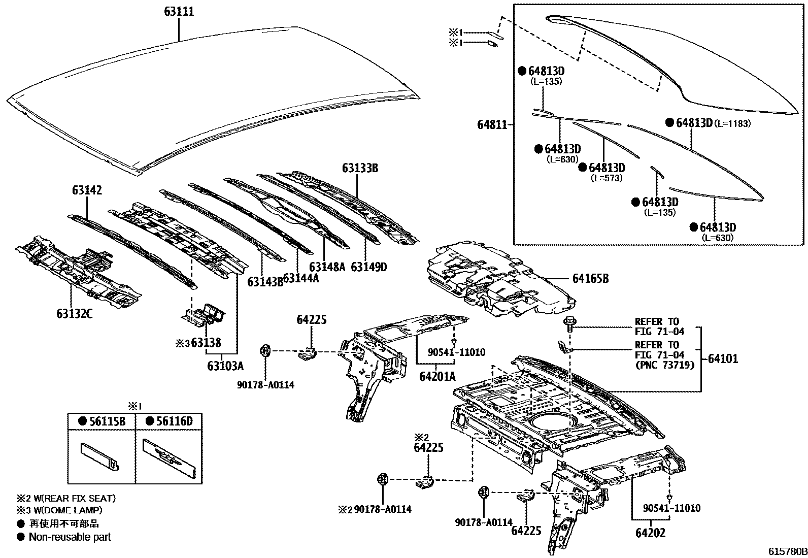 6104 — ROOF PANEL & BACK WINDOW GLASS