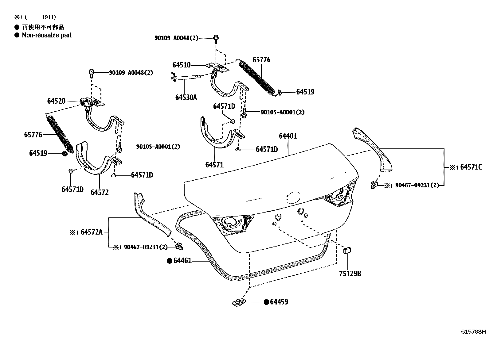 6105 — LUGGAGE COMPARTMENT DOOR & LOCK