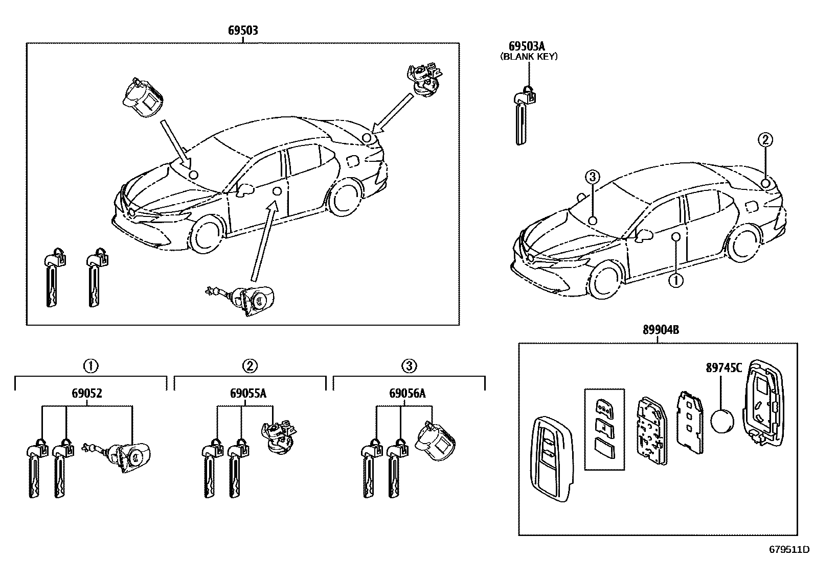 6712 — LOCK CYLINDER SET